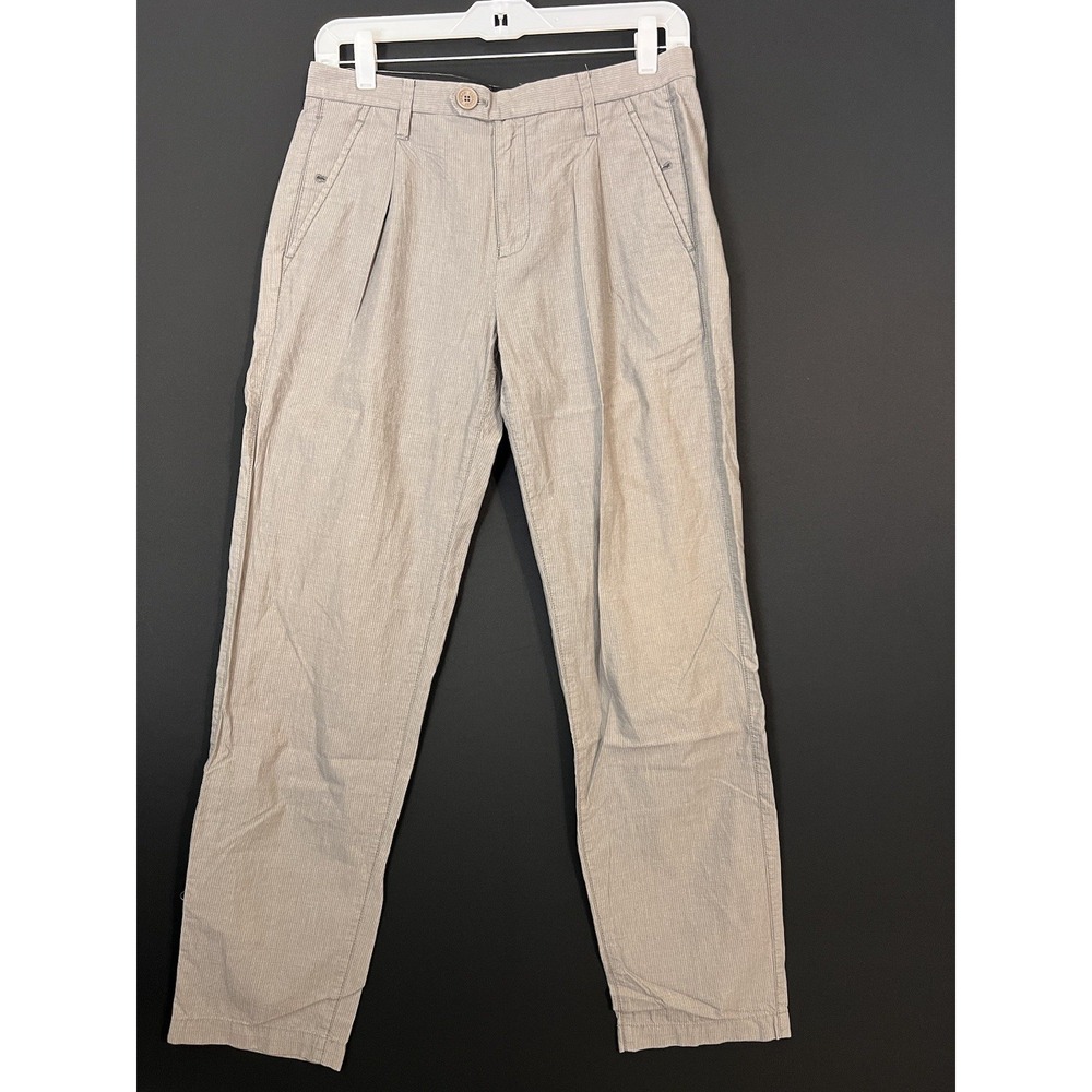 Armani Exchange A|X Men's 29 Short Gray Vertical Pinstripe Chino Pants